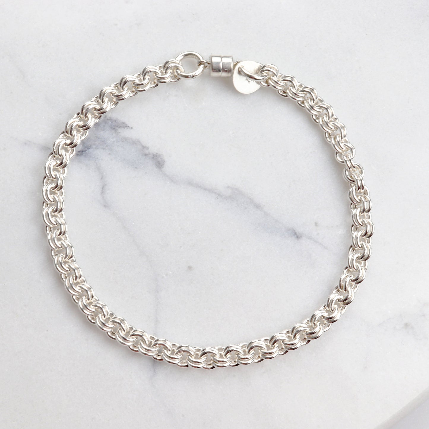 Argentium® 940 Bracelet – 4mm Double Cable Chain