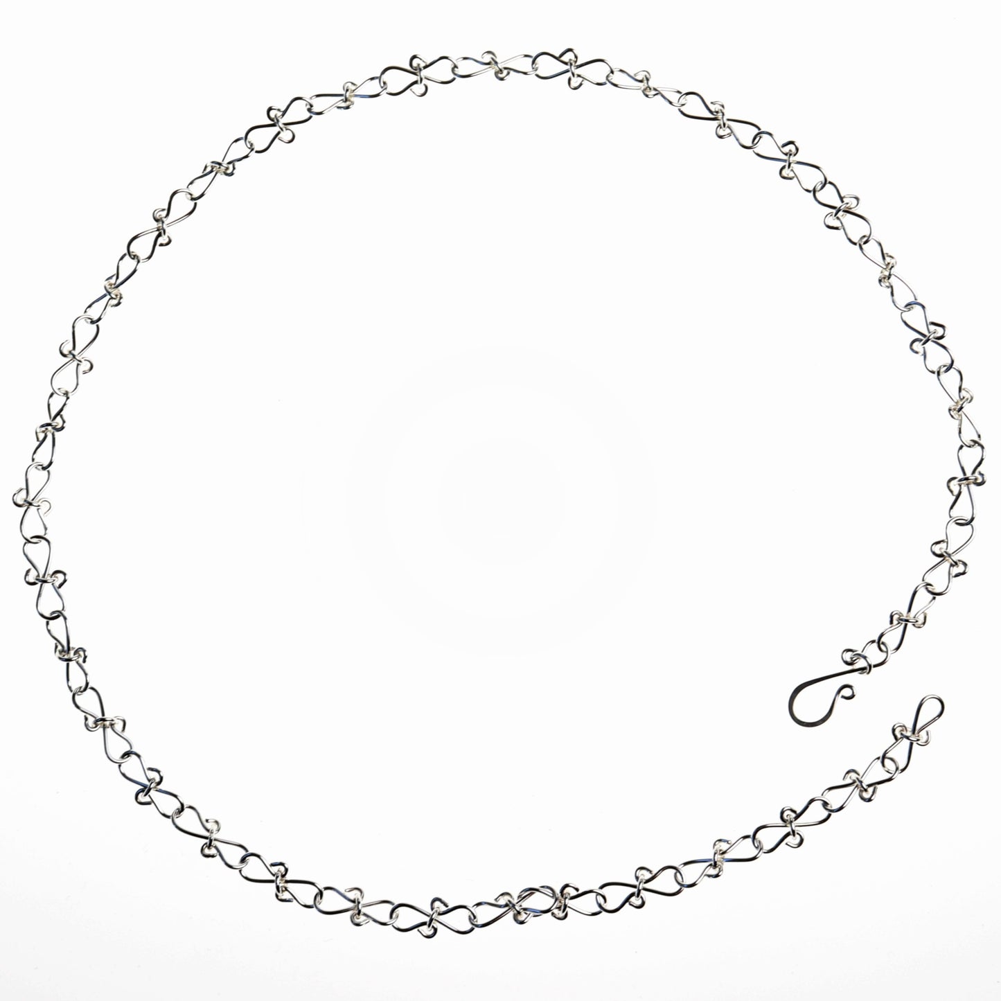 Figure Eight Chain Necklace – Handcrafted in Argentium® 935 Silver (Infinity Bow Design)