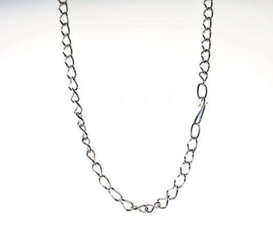 A bold and beautiful handcrafted oval link chain necklace in solid Argentium® 940 silver, forged by hand in our Missouri, USA studio.