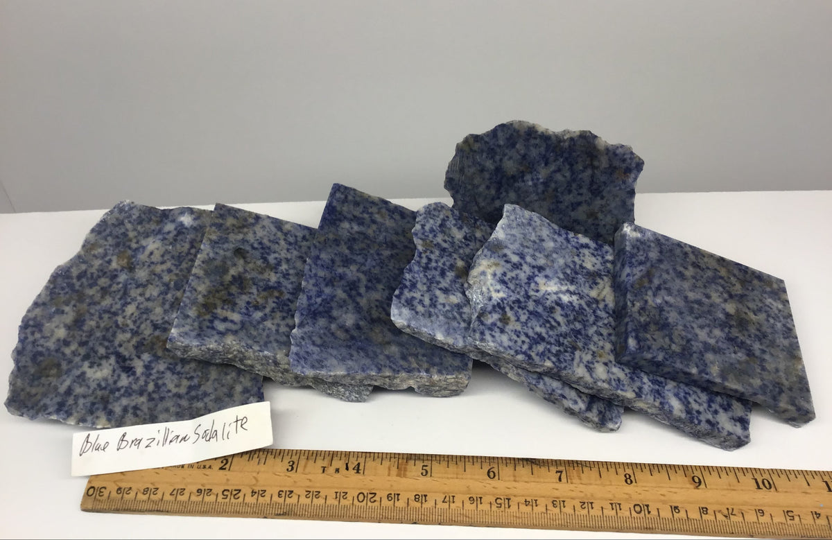 Brazilian Blue Sodalite rough used for handcrafted gemstone jewelry