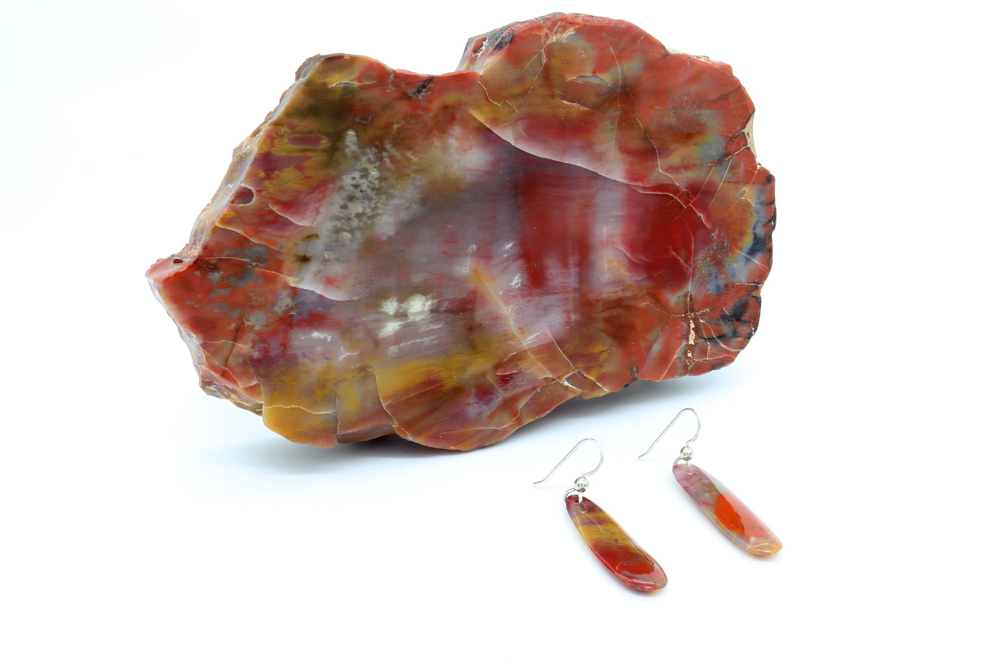 craft rock shown used to make the earrings shown against a white background.
