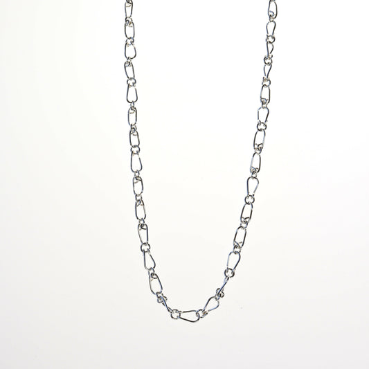 Discover the timeless beauty of our Silver Teardrop Chain Necklace, meticulously handcrafted in our Missouri studio using premium .940 Argentium sterling silver. This delicate yet durable chain features uniquely designed teardrop-shaped links, each crafted from 20-gauge wire for a refined and sophisticated look.