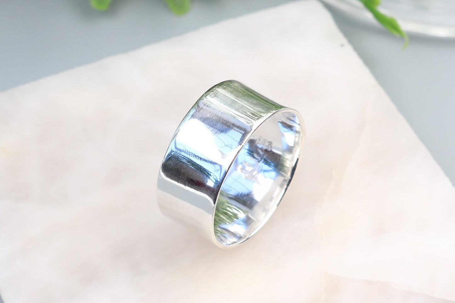Argentium® 935 Silver Ring – Subtle Anticlastic Band, High Polish Finish