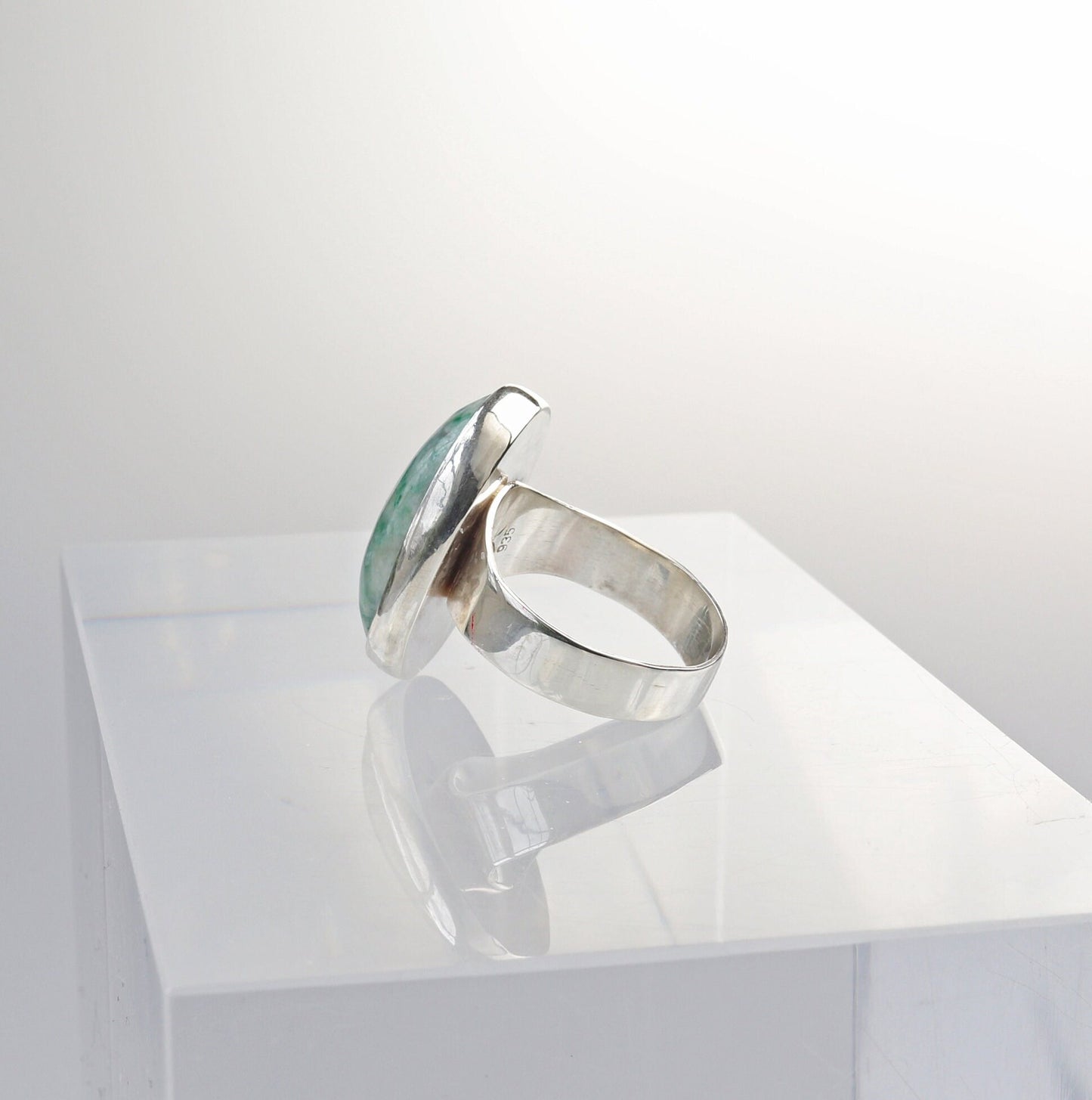 Mariposite Gemstone Ring – Size 7.75 in Argentium® Silver