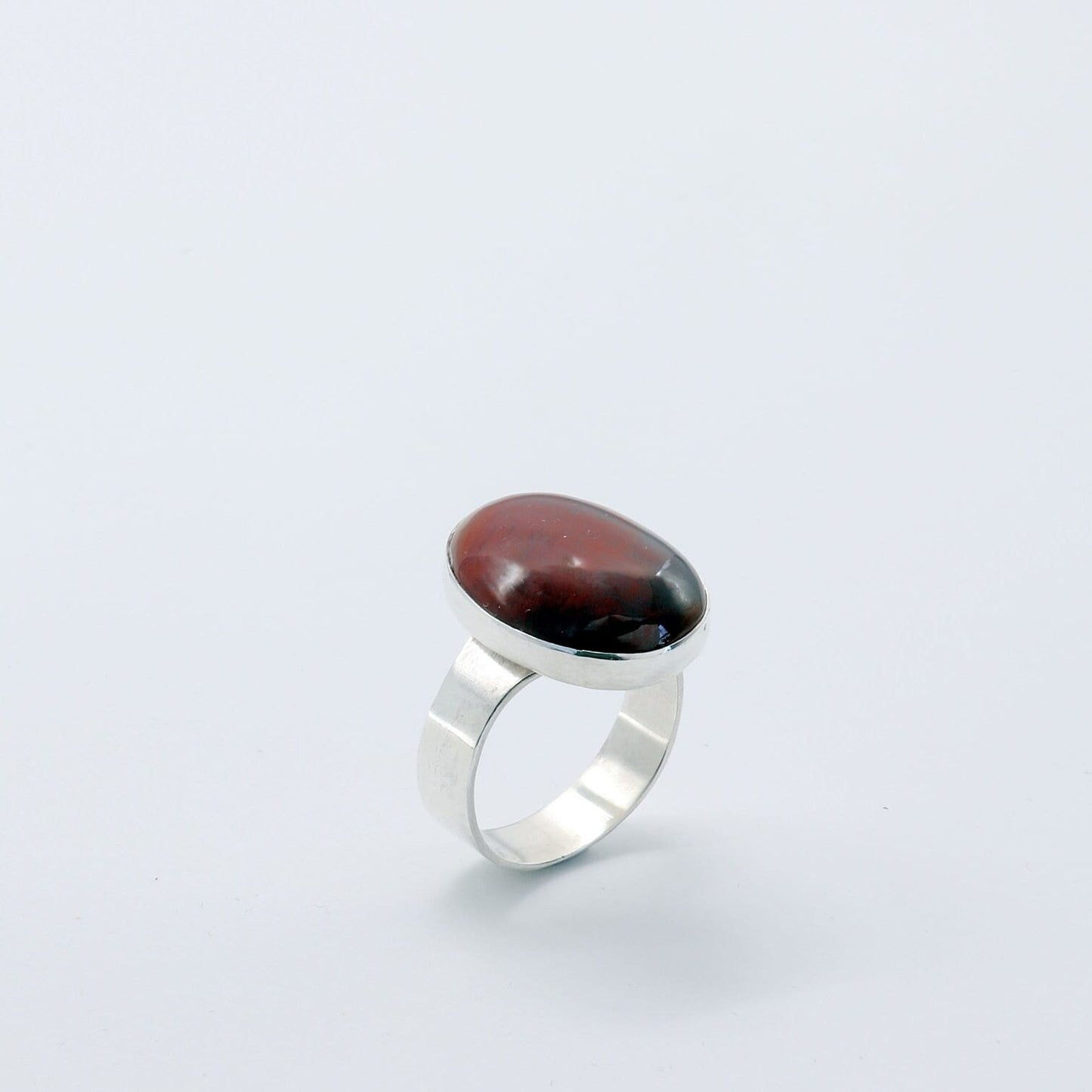 Petrified Rainbow Wood Ring – Size 11.25 | Argentium® 935 Silver