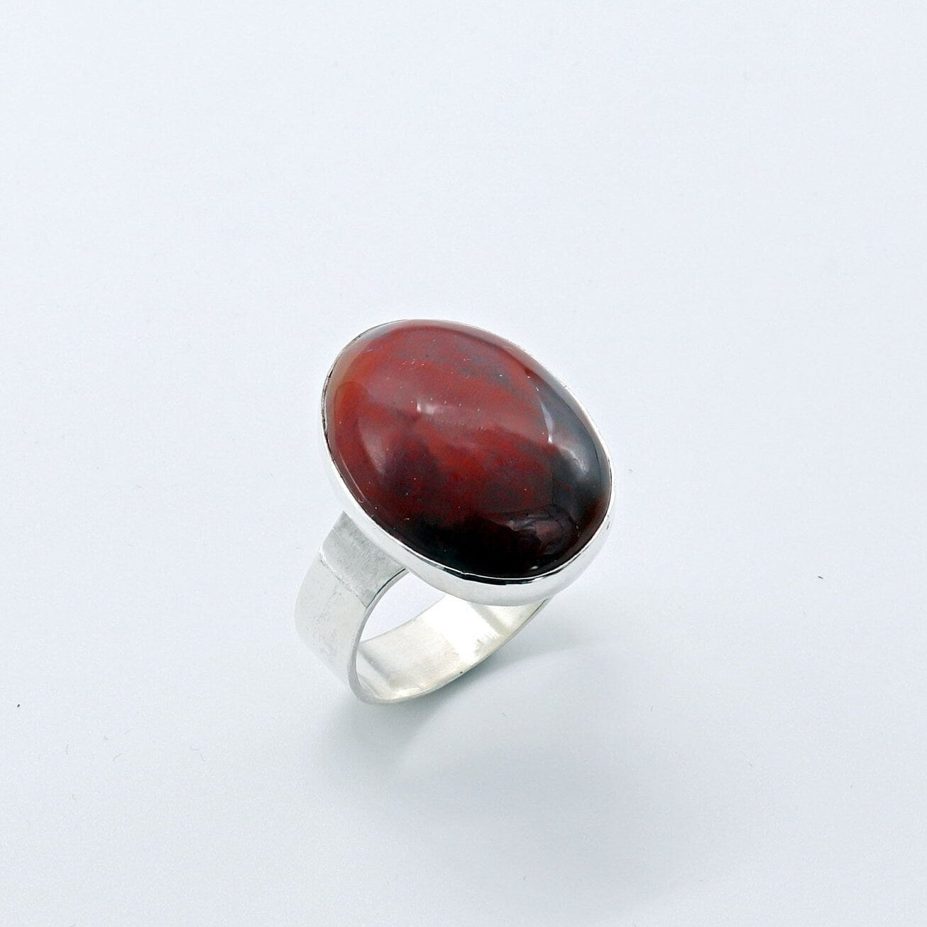 Petrified Rainbow Wood Ring – Size 11.25 | Argentium® 935 Silver