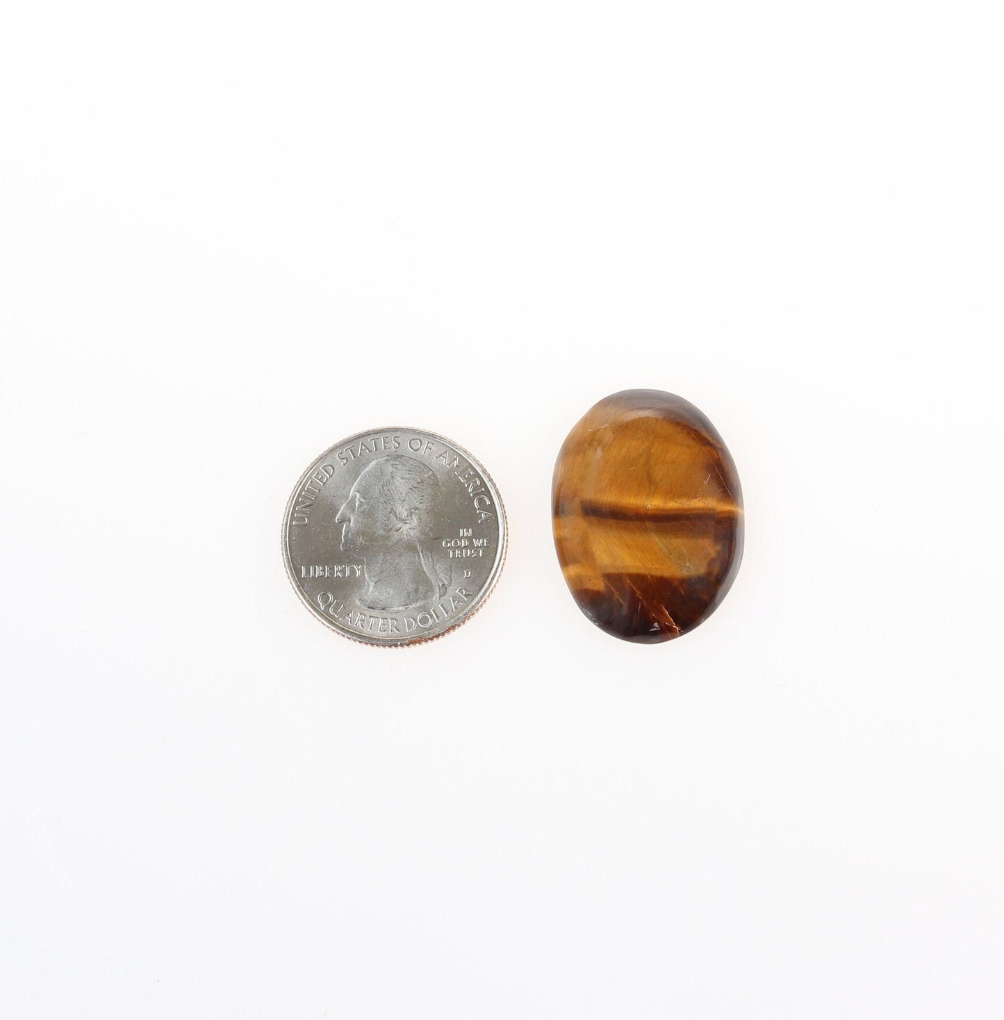 Unique natural Tiger's Eye gemstone cabochon for Jewelry Making, Handcut and Crafted in the USA, 28.15mm x 20.73mm