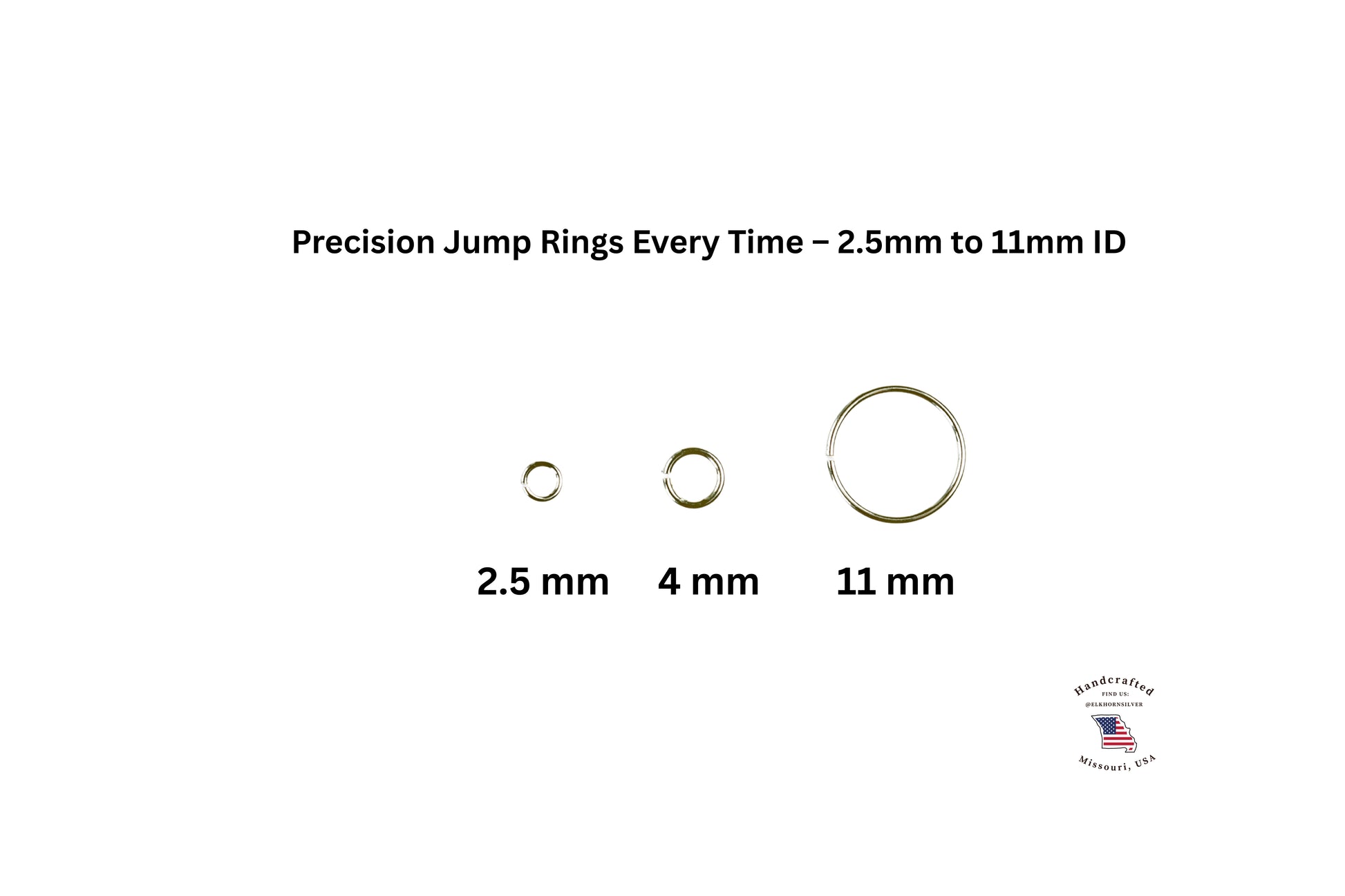 Precision Jump Rings Every Time – Sample of 2.5mm to 11mm ID using Elkhorn Silver Jig