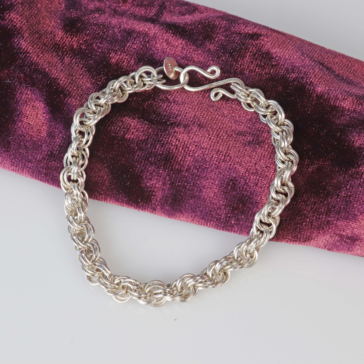 Handcrafted Spiral Double Cable Bracelet, 935 Argentium® Silver, Tarnish-Resistant, Custom Clasps, USA-Made, Gift-Ready