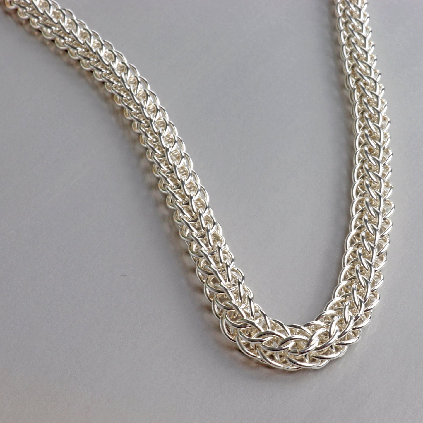 Full Persian Weave Necklace & Optional Earrings, 935 Argentium® Silver, Tarnish-Resistant, Hypoallergenic, Gift-Ready