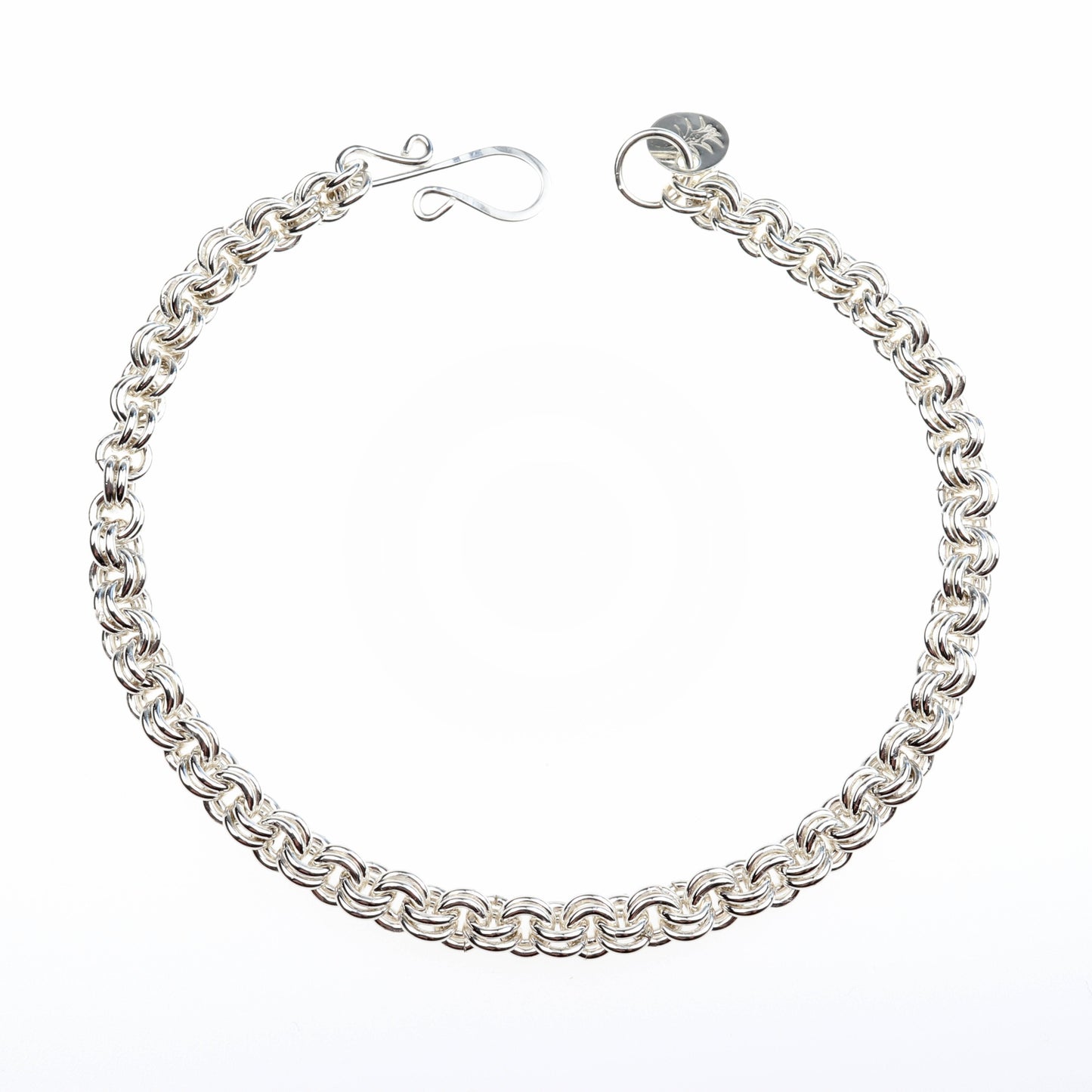 Handcrafted Argentium® Silver Double Cable Chain Bracelet, Tarnish-Resistant, Hypoallergenic, Custom Lengths & Clasps, USA-Made