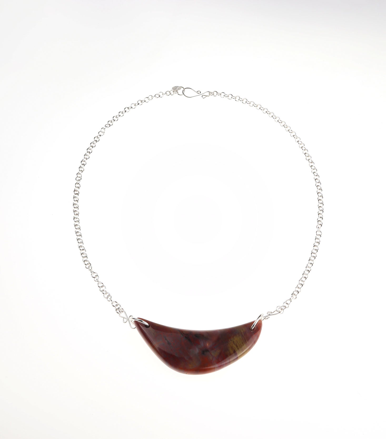 Pendant shown on light board to illustrate slight translucency