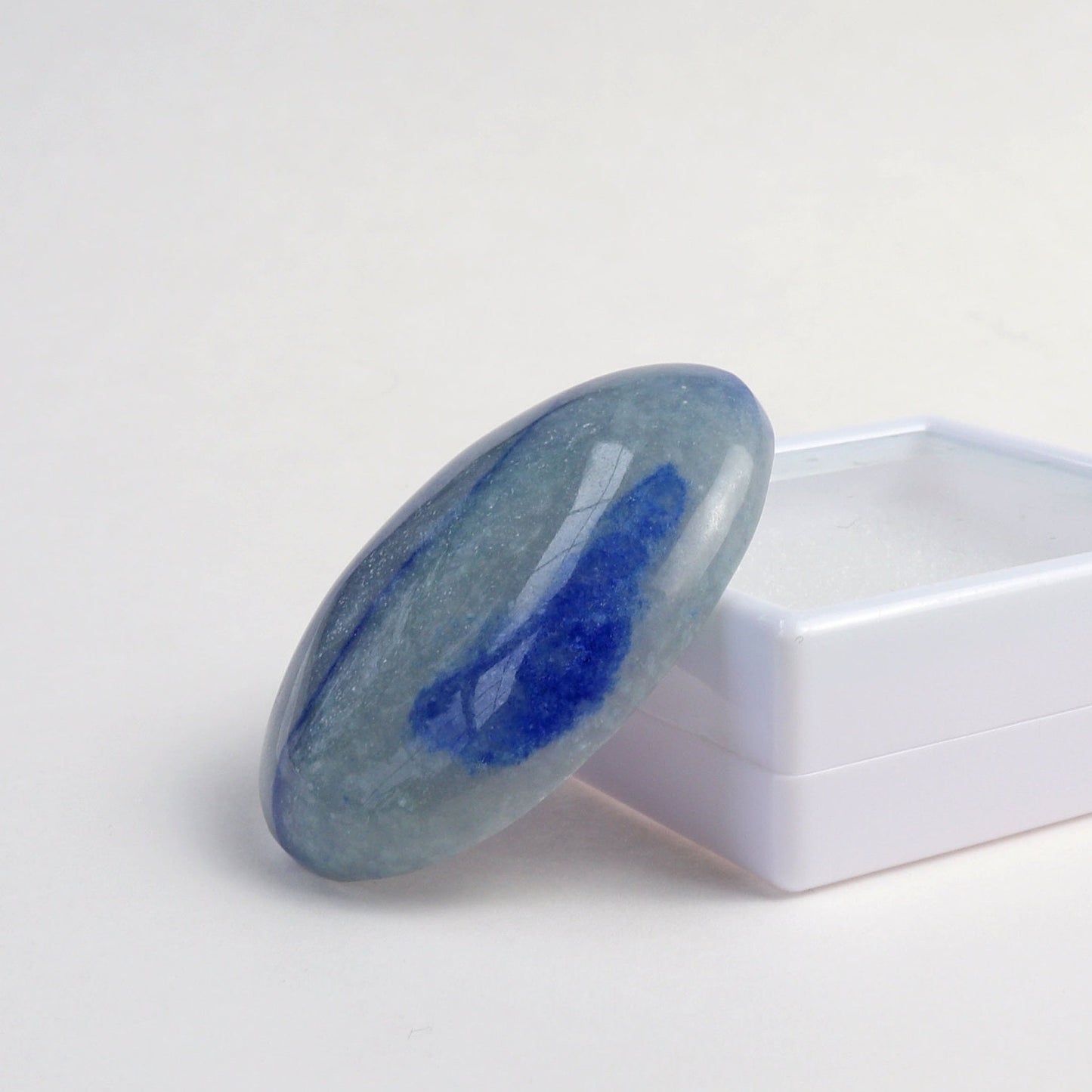 Natural Blue Aventurine Cabochon | Hand Cut & Polished Gemstone | 44.5mm Lapidary Stone