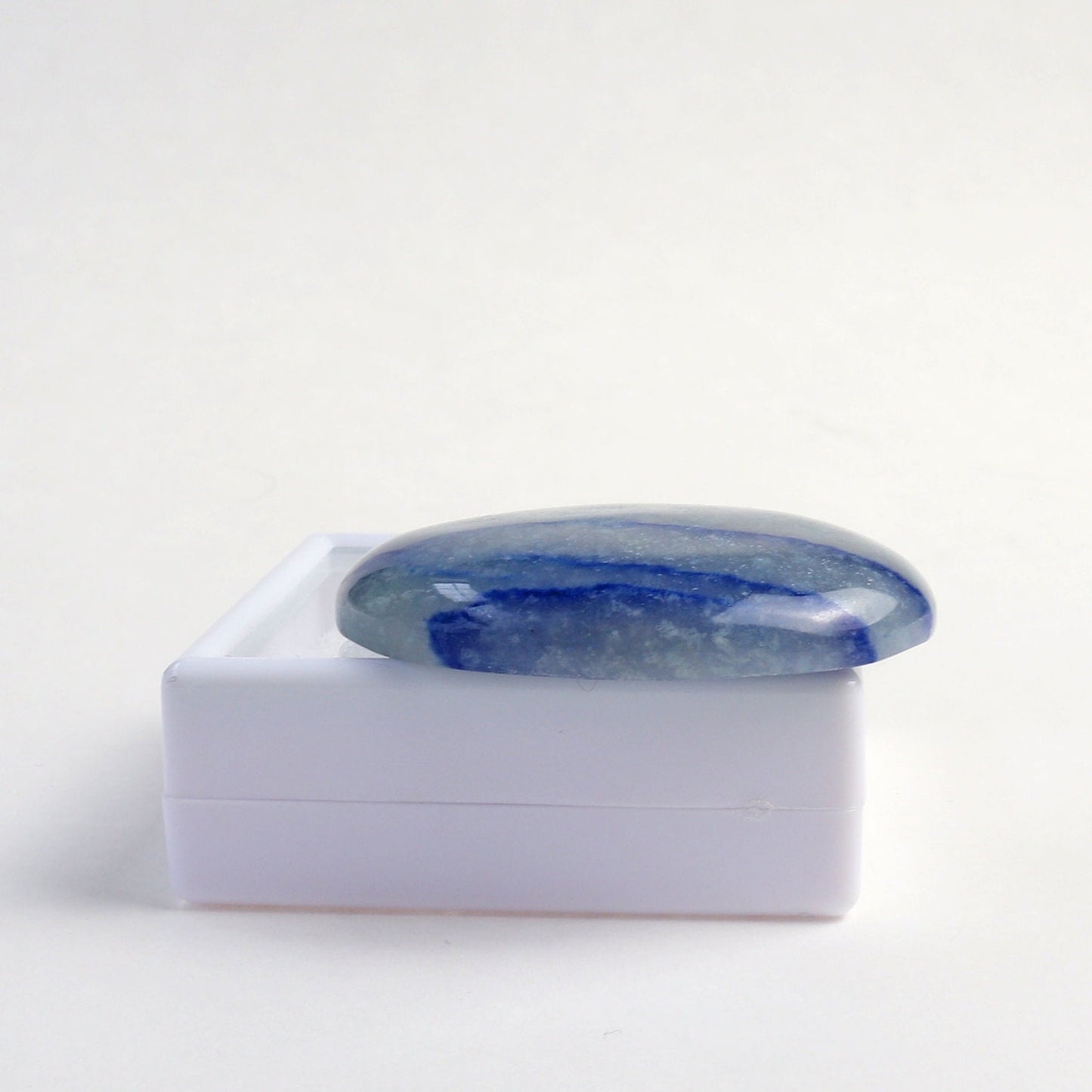 Natural Blue Aventurine Cabochon | Hand Cut & Polished Gemstone | 44.5mm Lapidary Stone