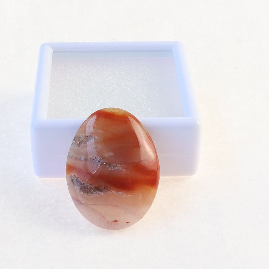 Sold - Arizona Petrified Wood Cabochon - Unique Oval Shape for DIY Jewelry, 28mm