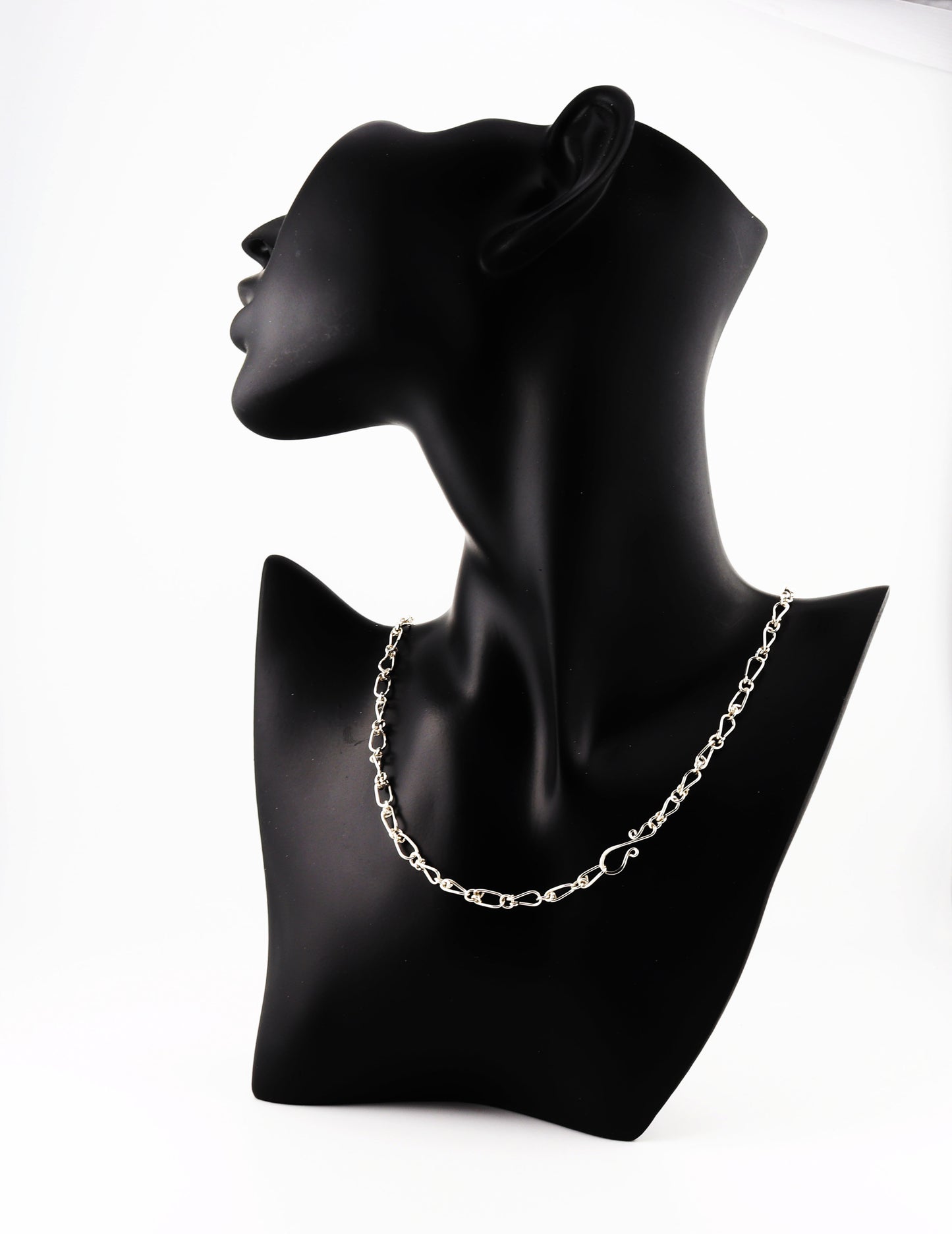 Custom Length Silver Teardrop Chain Necklace | Argentium .940 Sterling Silver, Handcrafted in USA