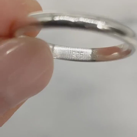 Demo clip of Argentium Half Round Ring on hand